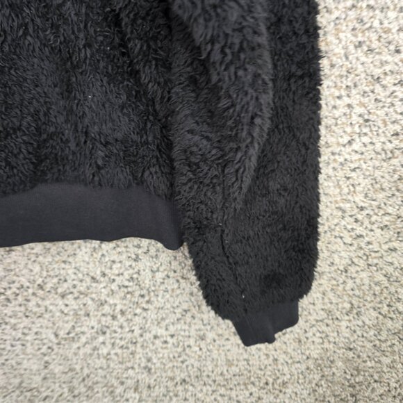 Lululemon Oh‎ So Sherpa Half Zip Pullover Womens 10 Black Hooded Casual - Picture 2 of 9